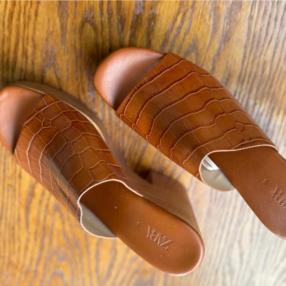 Zara Croc Brown Platform - Picture 2 of 8